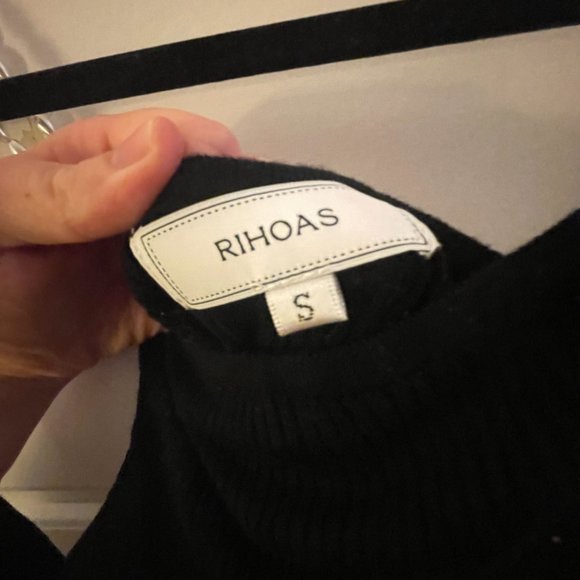 SOLD: NOT ON POSHMARK - Black Tank Top with fake pearls for straps - Picture 4 of 4